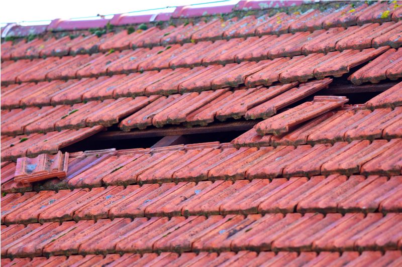 Close-up of Tile Damage